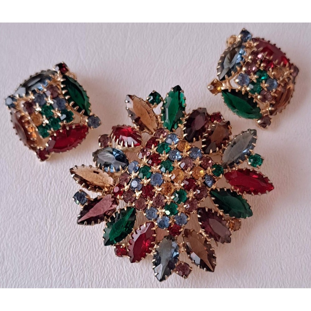 DeLizza Elster Juliana Brooch Earring Set